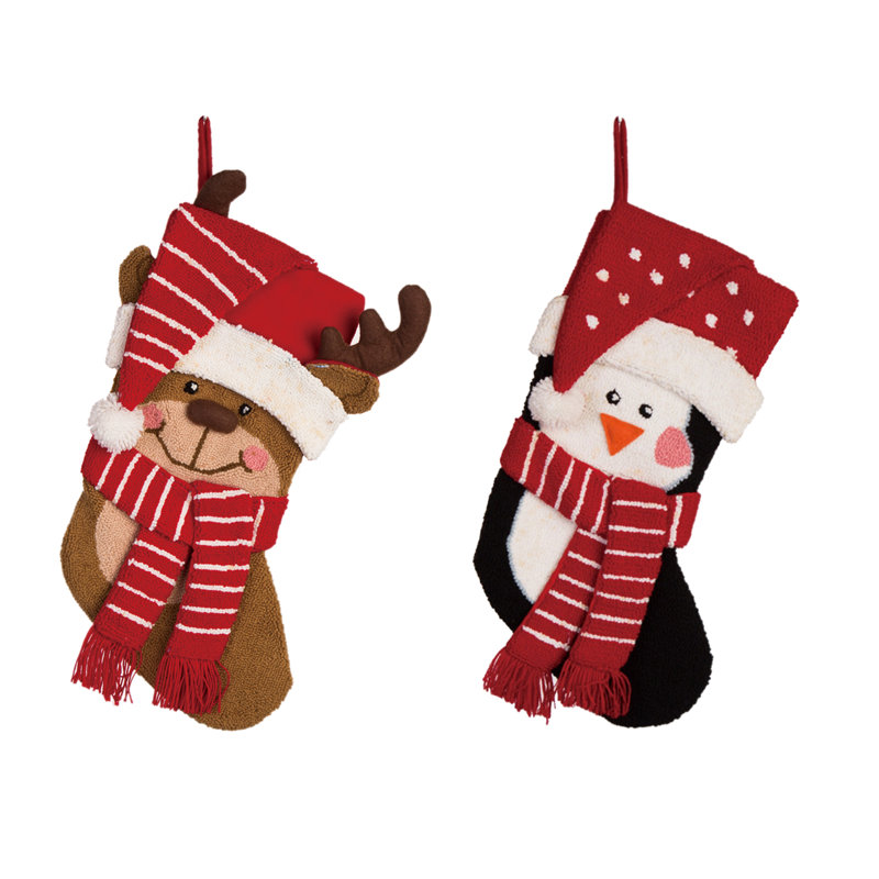Ensemble de chaussettes 2 pièces pingouin et renne
