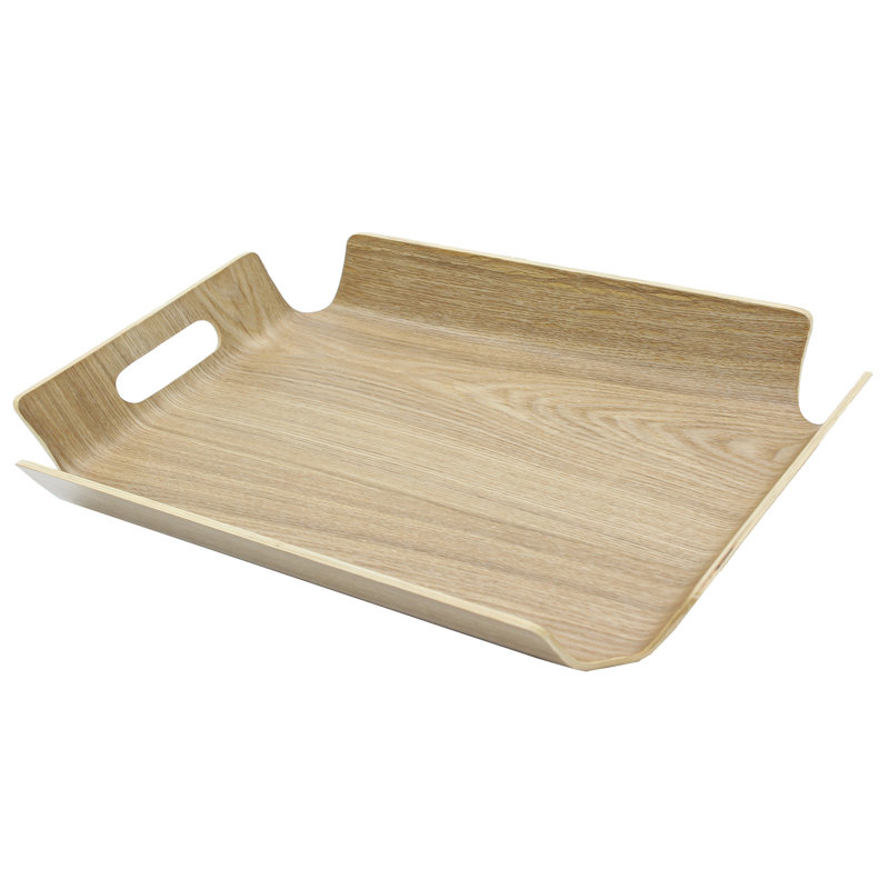 Plateau de service en bois cintré Ransome, H 2 po x l 15,75 po x P 11,5 po