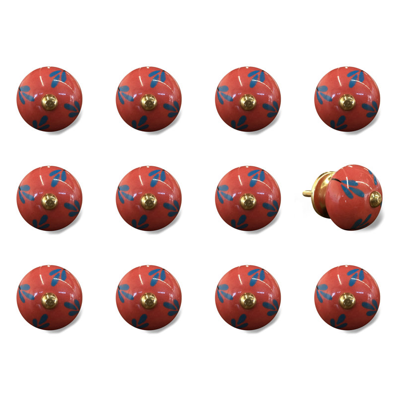 Hand Painted 1.5" Diameter Mushroom Knob Multipack