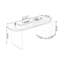Bureau rectangulaire à 3 tiroirs en bois manufacturé brun noisette + blanc beige-919941492
