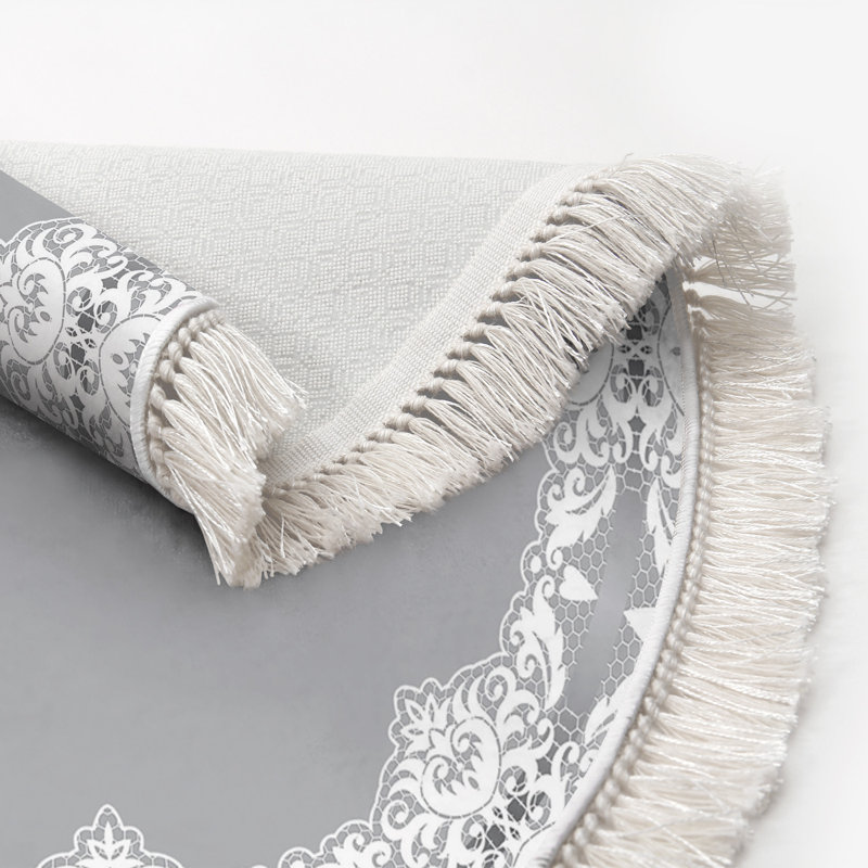 Ensemble de tapis de bain 2 pièces Clarice, Gris / blanc