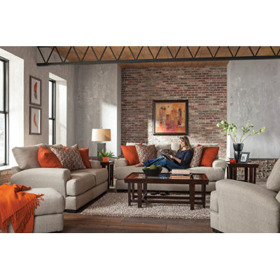 Sebbi 2 Piece Polyester Sofa and Loveseat Living Room Set
