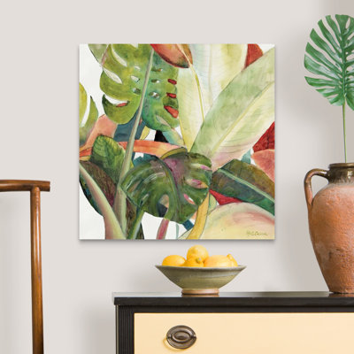«Tropical Lush Garden Square I» par Marie Elaine Cusson - reproduction d'art sur toile