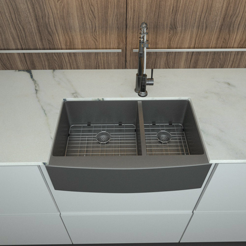 33'' L Double Bowl Stainless Steel Kitchen Sink