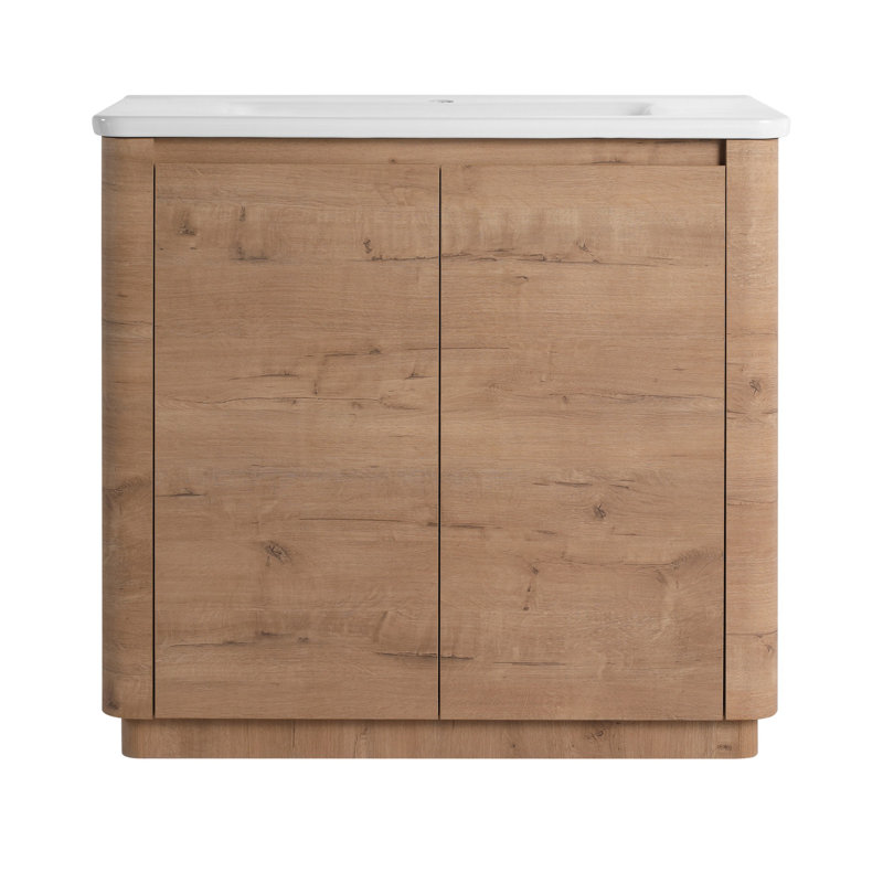 Meuble-lavabo autoportant avec lavabo et porte à fermeture en douceur, 36"