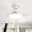 41cm E27 Socket Retractable Bladeless Dimmable Ceiling Fan With Light