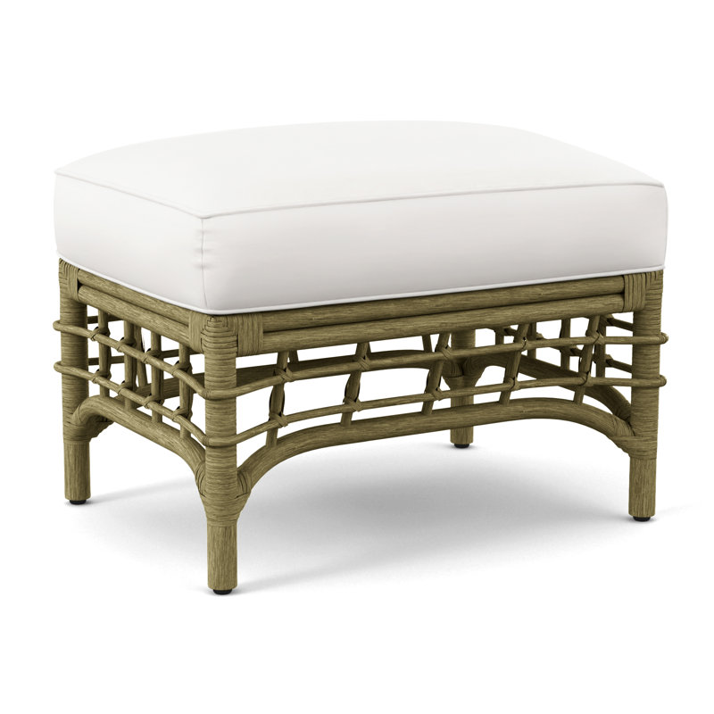 Bridgehampton Ottoman, Salsa Stripe; 0210-21, Mushroom