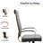 Humairaa Leather Office Chair – Executive Task Chair with Swivel, Adjustable Height & Gold Base for Home Office or Conference Room-325982891