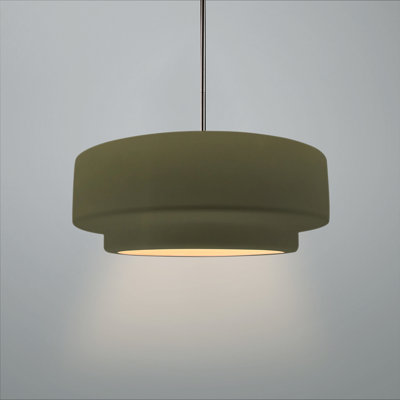 Luminaire suspendu tambour 1 lumière Gela