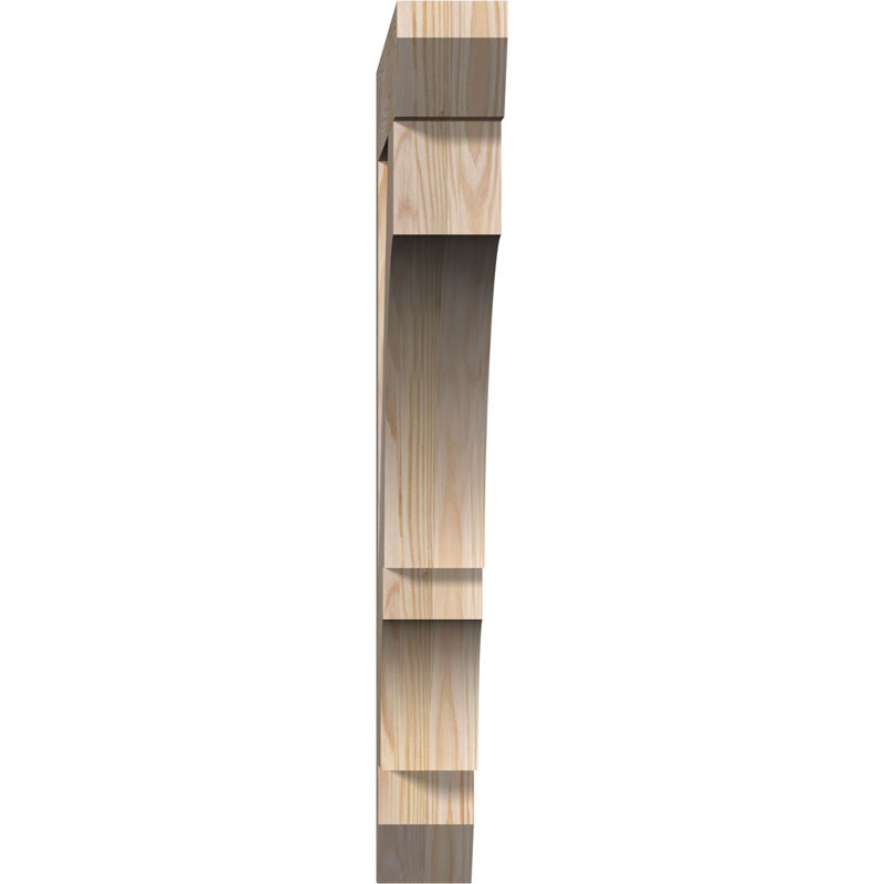 H 6 po x l 40 po x Support en bois / corbeau, H 30 po x l 3,5 po x P 30 po, Lisse, Sapin de Douglas