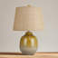 Lampe de table en céramique émaillée brune 21 po Spenser