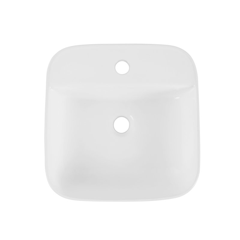 Wilfong Ceramic Countertop Wash Basin - Fits All Bathroom Types White Finish For Elegance