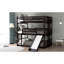 Lit double superposé double pleine grandeur, de construction, avec lit en bois de pin massif polyvalent, pour un sommeil confortable