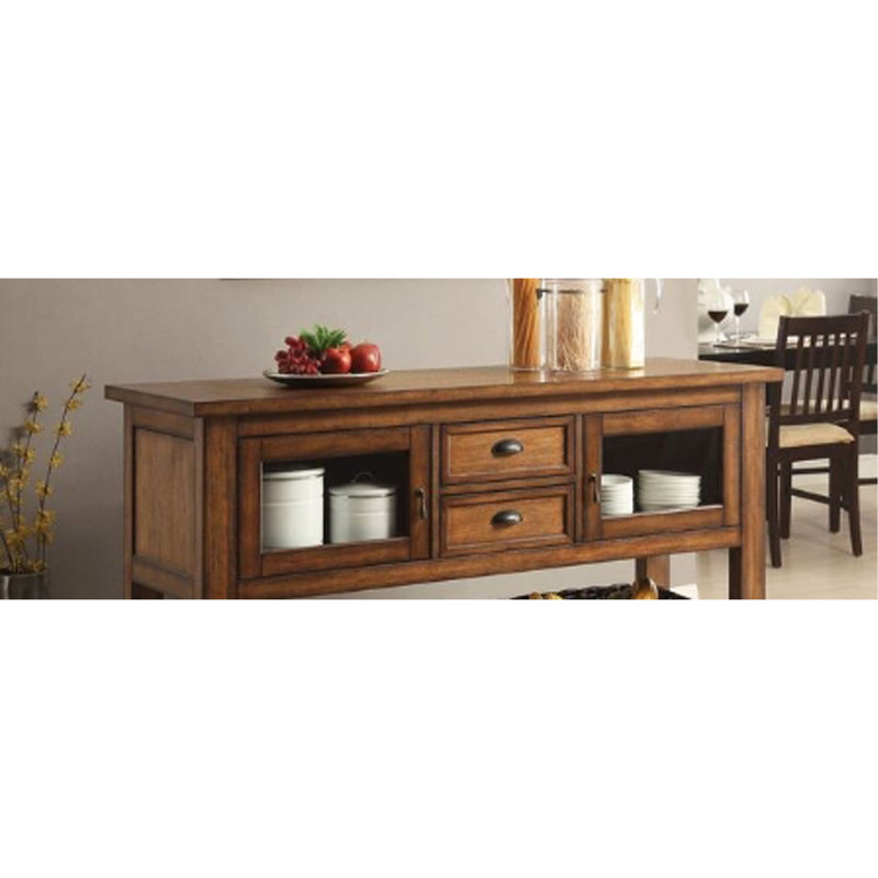 Juran Rectangular Kitchen Cart in Distressed Chestnut