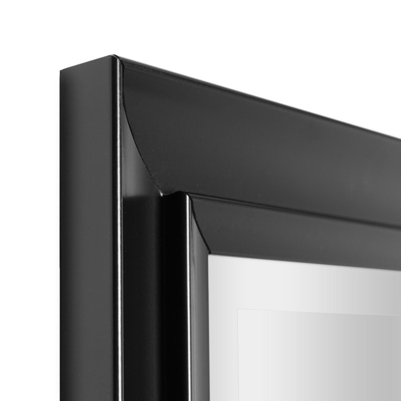 Miroir mural biseauté noir pour meuble-lavabo Willhoite, Noir