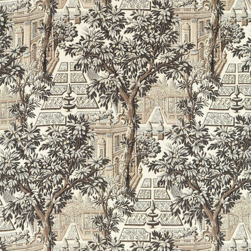 Italian Garden Fabric, Empire Gray