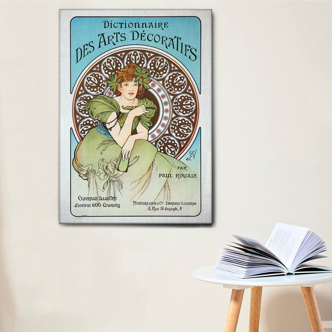 Leinwandbild Dizionario Delle Arti Decorative von Alfons Mucha