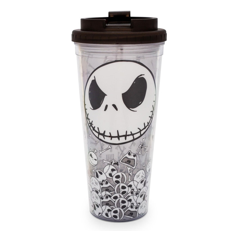 Silver Buffalo 24oz. Plastic Travel Tumbler Straw