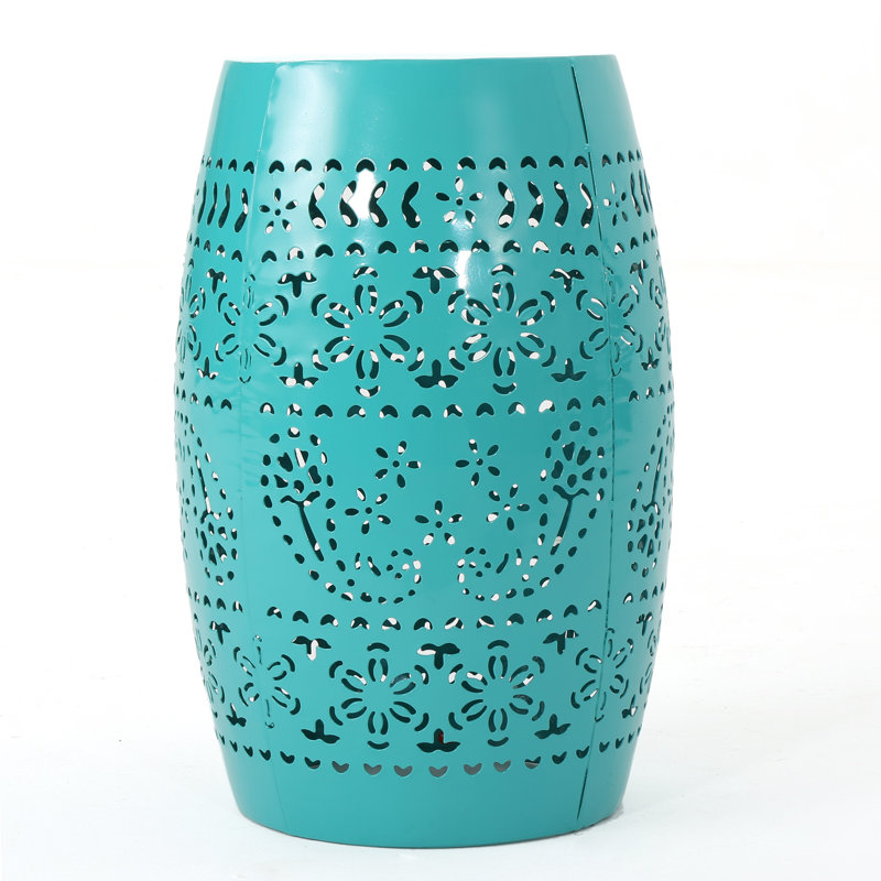 Ifrane Iron Top End Table, Teal
