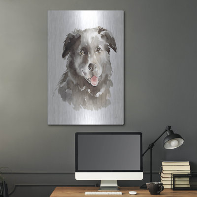 Art mural en métal Winston Porter «Dog Portrait 1» par Katrina Pete
