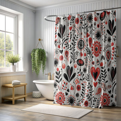 Rideau de douche standard 1 pièce Scandi