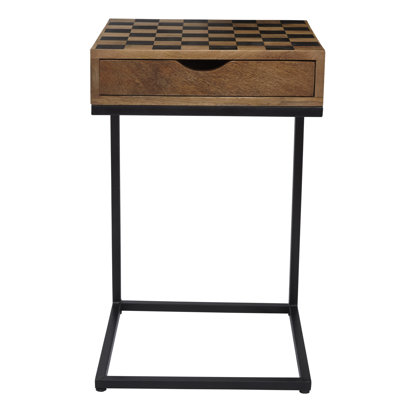 Bulloch Checkerboard End Table with Storage