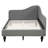 Twin Size L-Shaped Linen Daybed, With Solid Wood Legs-1578256945-1578256944