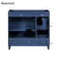 Meuble-lavabo de 36 po en bleu, pratique et élégant bleu marine pour la salle de bain, intérieur spacieux