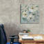 «Blue Gray Floral» par Silvia Vassileva, art mural sur toile-1967231554