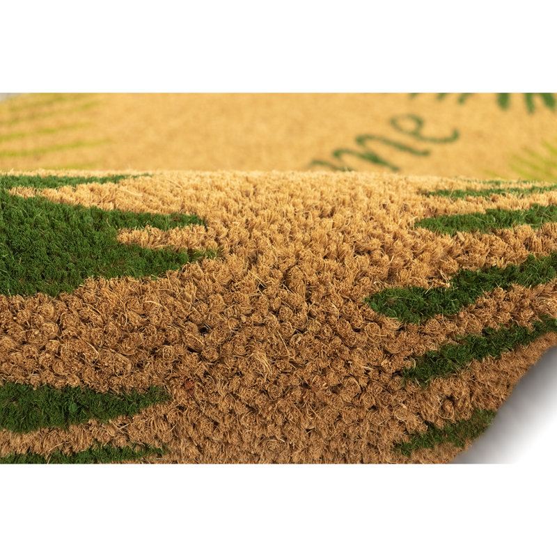 Fair Non-Slip Floral Doormat, Rectangle 2' x 3', Green
