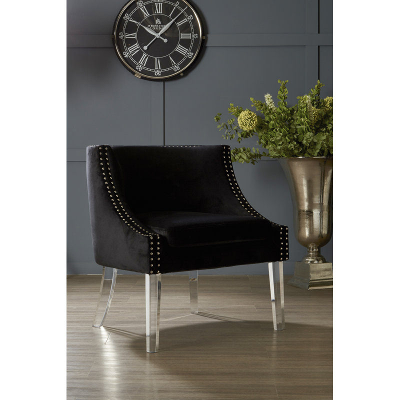 Sabrina Upholstered Armchair, Black
