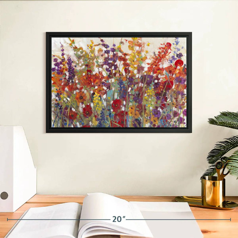 Variété de fleurs II, Cadre flottant noir, 37 po x 25 po