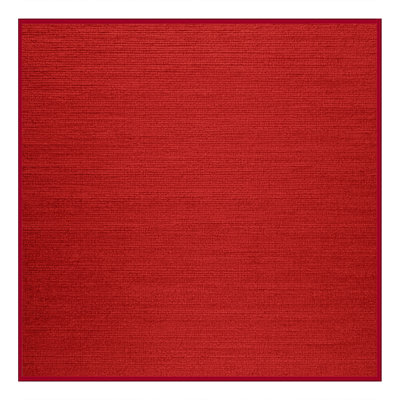 Tapis rouge uni lavable à la machine
