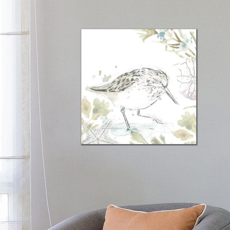 Seaside Sandpipers III - Wrapped Canvas Gallery-Wrapped Canvas Giclée, 66.04 cm H x 66.04 cm W x 1.91 cm D