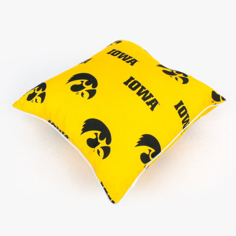 NCAA Square Pillow Cover & Insert, Lowa