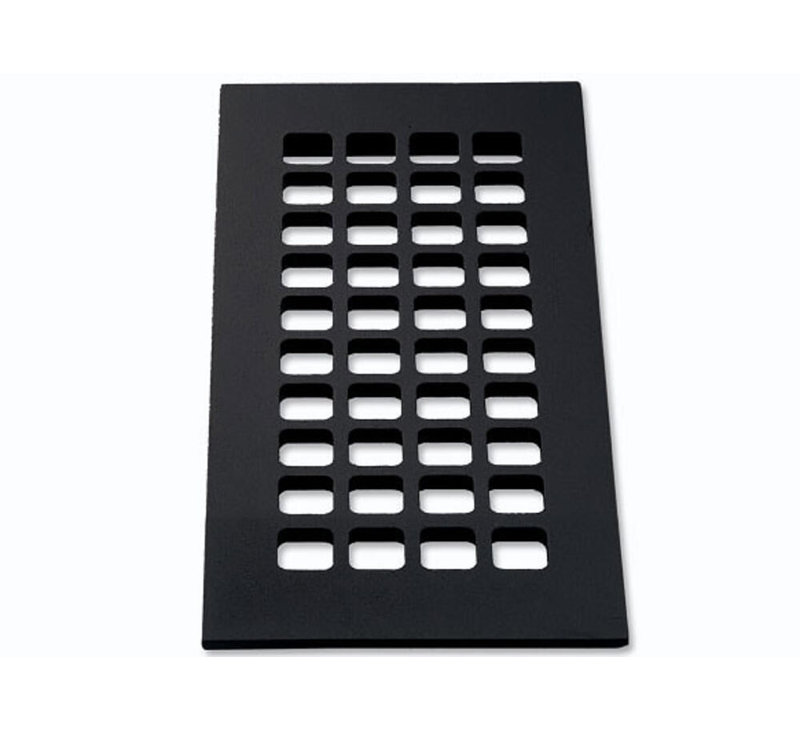 Grille de plancher Reggio, 4 po x 10 po, Noir
