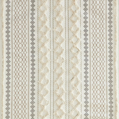 Cotton Printed Shower Curtain with Chenille Trim, Global Aztec Design, OEKO-TEX Certified for Quality and Comfort