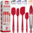 Kaluns Silicone Spatula Set with Bonus Tongs, Heat Resistant Rubber Spatulas up to 600°F, Seamless Nonstick Design, Stainless Steel Core, BPA-Free, Dishwasher Safe, 5-Piece-51188348