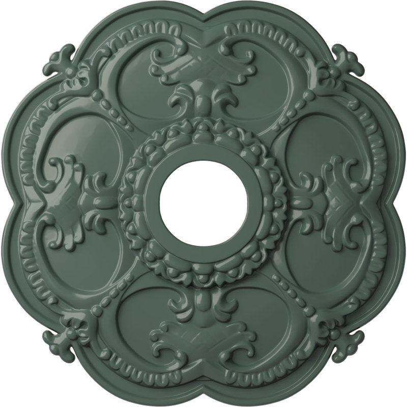 Médaillon de plafond l 3,5 po x P 3,5 po Rotherham, Tourbillon de nuages