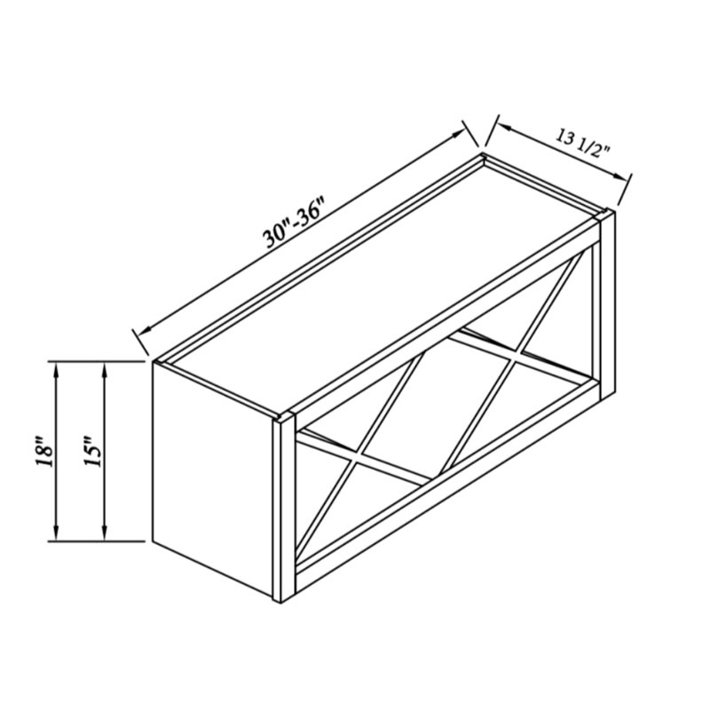 Armoire murale à vin de cuisine prête à assembler l 30 po x H 18 po x P 13,5 po CASAINC, W30"x H18"