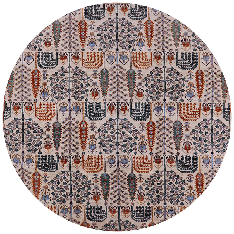 Southwestern Indoor Rug, Round 7'