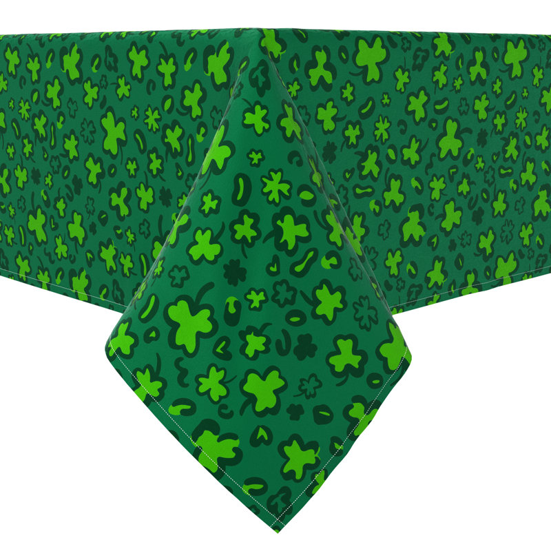Rectangular Floral Cotton Twill Tablecloth