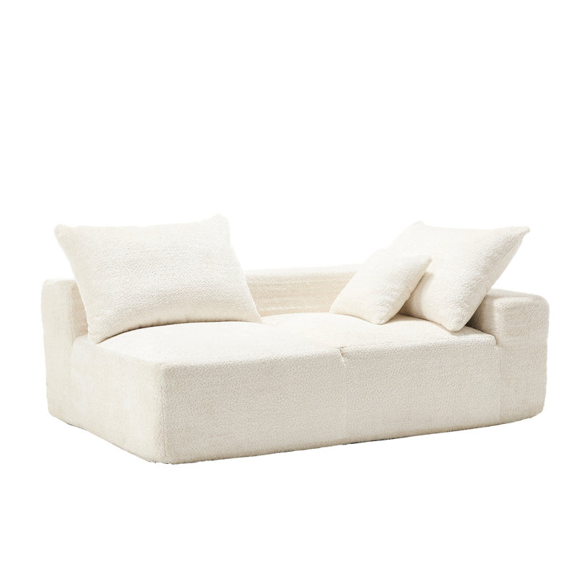 2 chaises en chenille Lazy Lounge, Beige