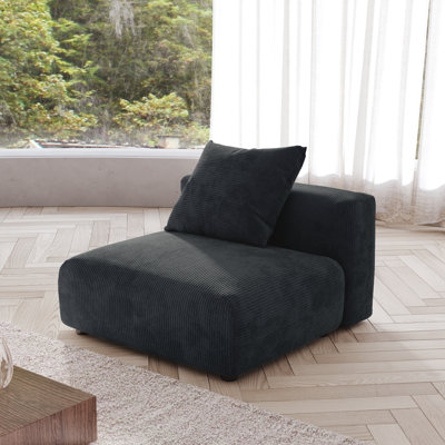 Nikodemos Upholstered Slipper Chair with Accent Pillow