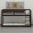 Low-Profile Bunk Bed Featuring a Ladder and Strengthened Upper and Bottom Slats-1322724004