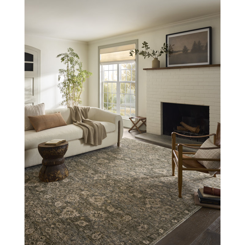 Magnolia Home by Joanna Gaines x Loloi Junie Lagoon / Natural Area Rug, Rectangle 7'10" x 10'2"