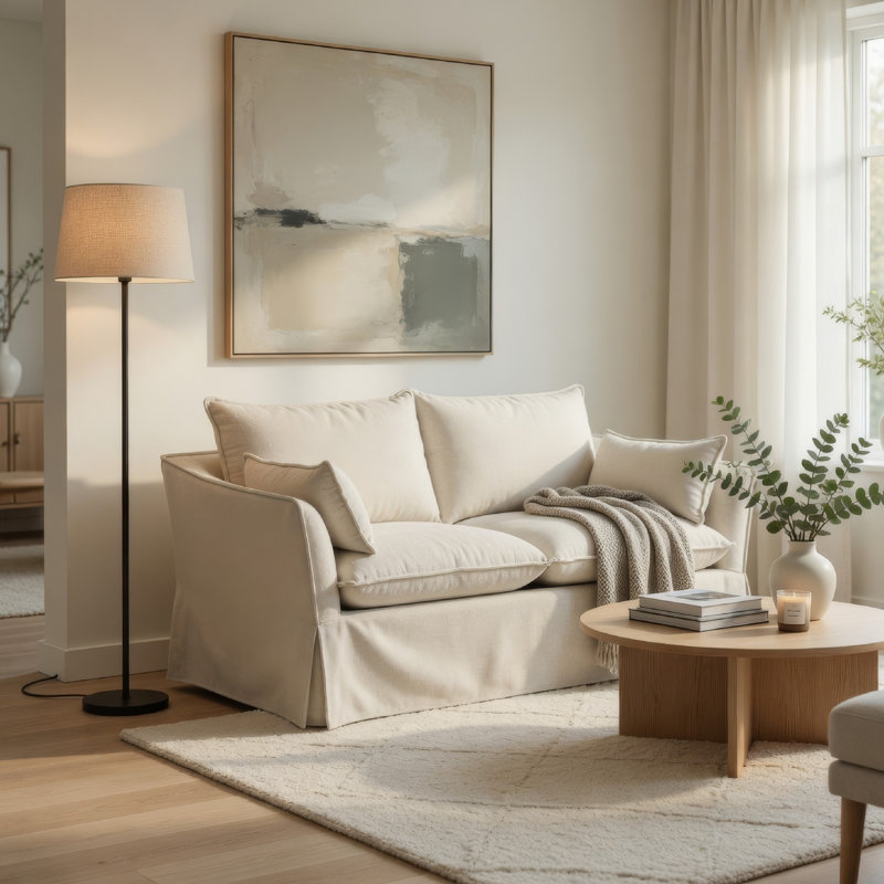 Causeuse moderne avec 2 coussins Seya