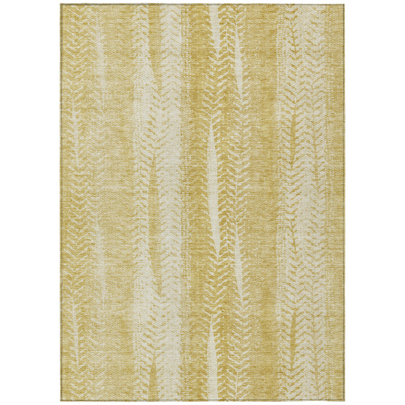Besima Washable Abstract Indoor / Outdoor Rug, Rectangle 3' x 5'