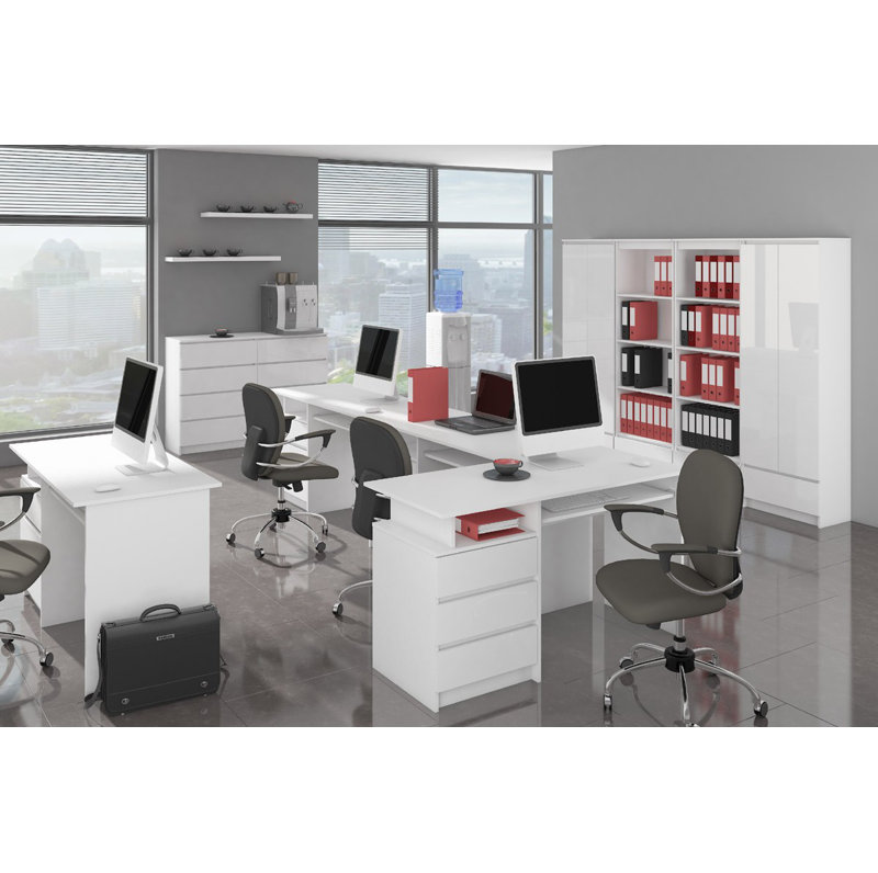 Latitude Run R60 office bookcase with drawers and four levels