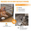 Cage pour chien 39,8 po avec roulettes à 360 ° et mangeoire réglable - chenil d'intérieur en bois et table de bout latérale pour grands chiens de taille moyenne, enclos mobile pour animaux